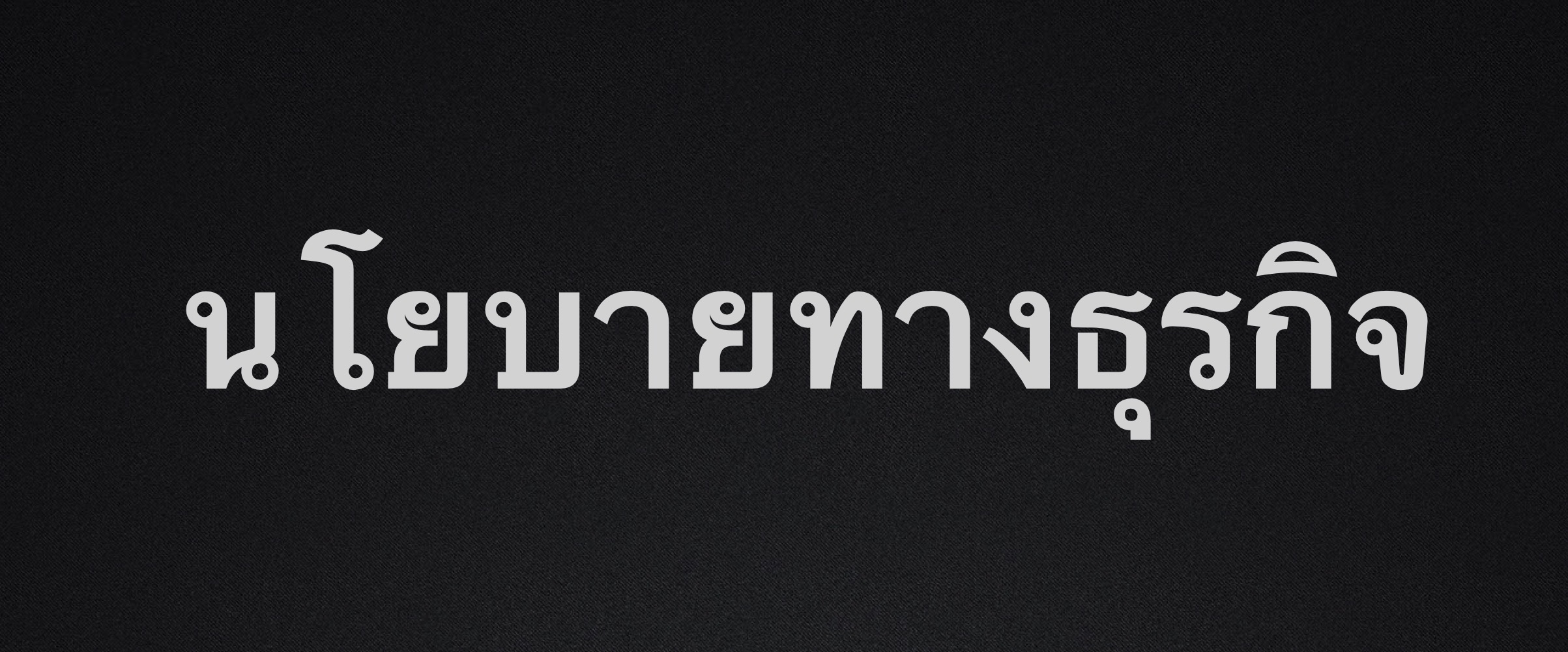 นโยบายทางธุรกิจ